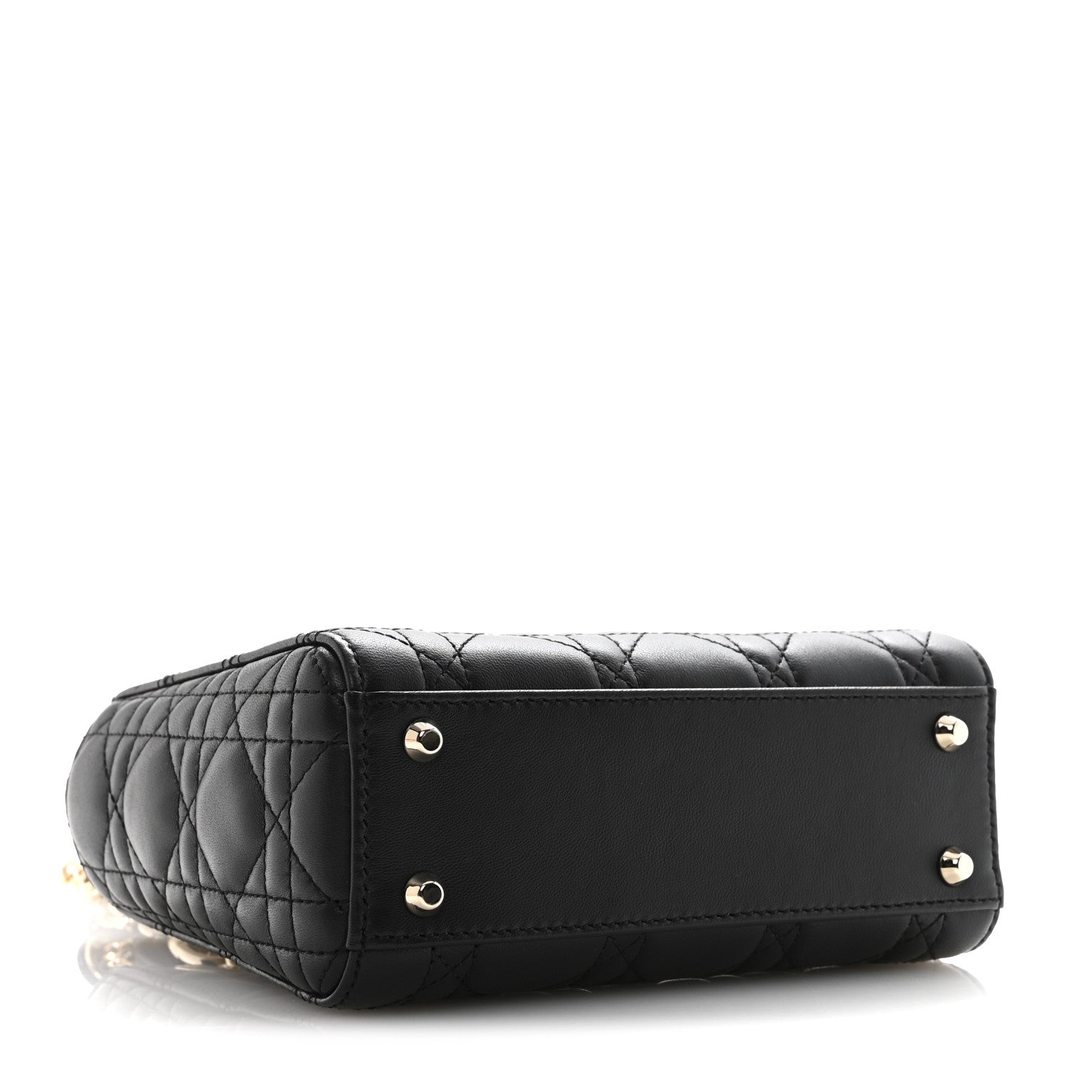 Lambskin Cannage Mini Lady D1OR Black