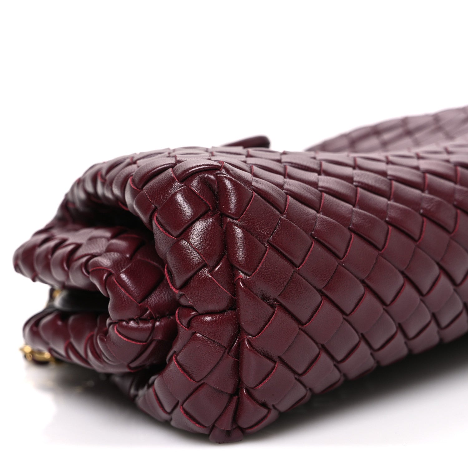 Nappa Intrecciato Small The Lauren 1980 Clutch With Chain Barolo