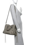 X GCCI GG Supreme Monogram Neo Classic Silver Hardware City Beige Ebony