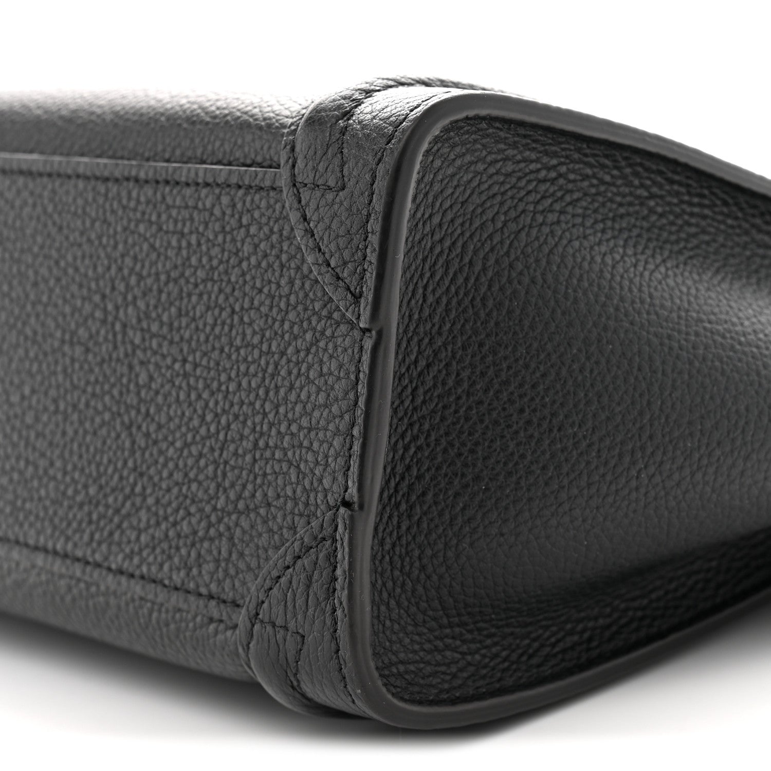 Drummed Calfskin Nano Luggage Black
