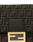 Fabric Jacquard FF 1974 Maxi Baguette Tobacco Moro Black