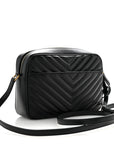 Calfskin Matelasse Monogram Lou Camera Bag Black