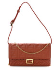 Nappa Matisse FF Embossed Wallet On Chain Baguette Sienna