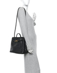 Nappa Intrecciato Medium Andiamo Shoulder Bag Black