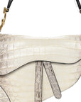 Niloticus Crocodile Himalaya Saddle Bag Latte