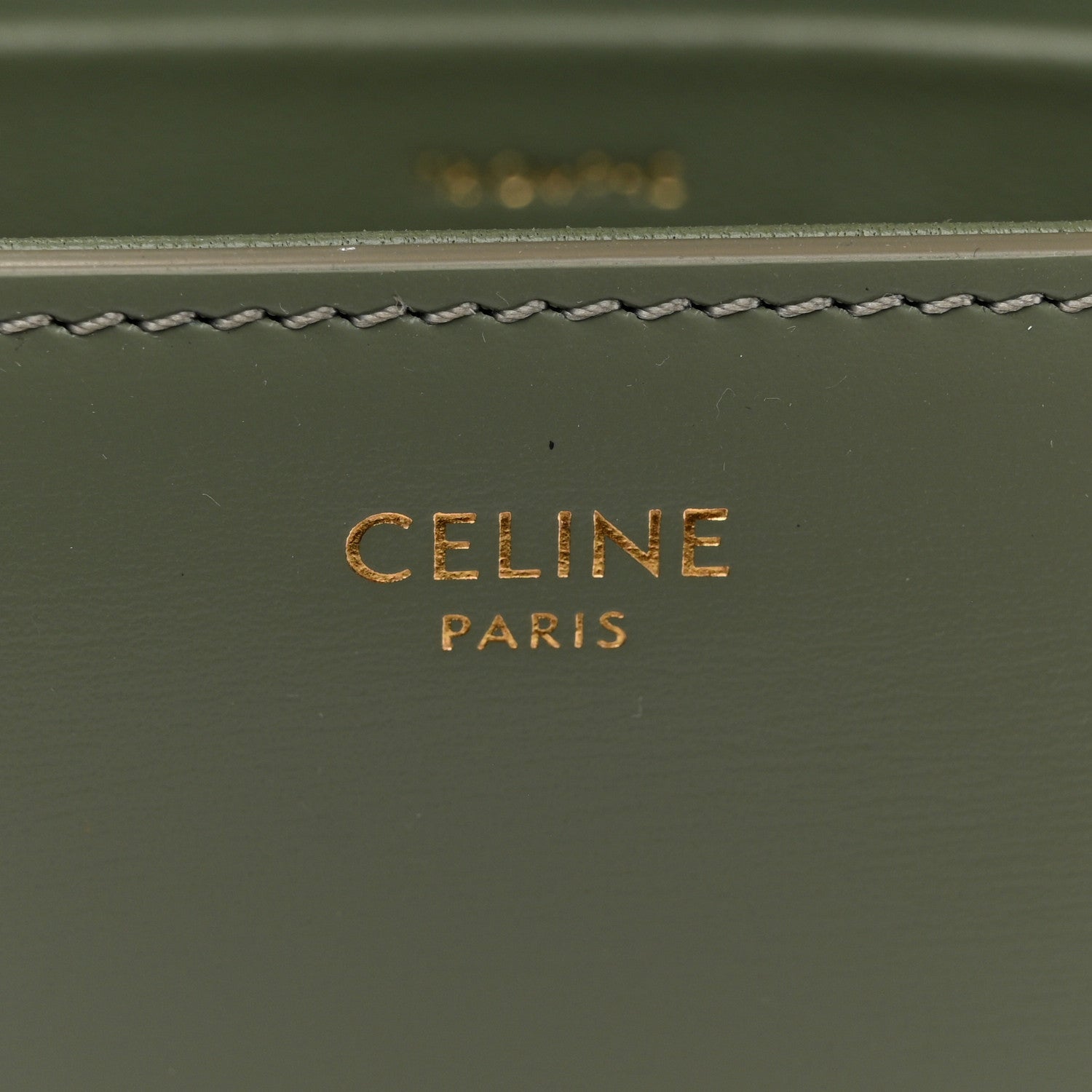 Shiny Calfskin Triomphe Shoulder Bag Celadon