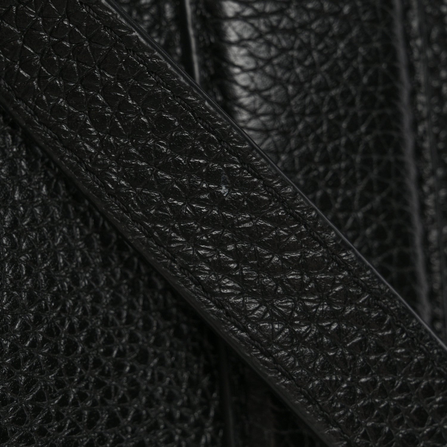 Grained Calfskin Small The Tote Bag Black