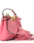Shiny Nappa Micro Peekaboo Iconic Satchel  Rosa Fluo