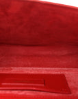 Smooth Calfskin Medium Classic Monogram Kate Tassel Satchel Lipstick Red
