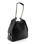 Caviar Quilted Medium CHNL 25 Handbag Black
