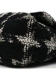 Tweed Quilted Maxi CHNL 19 Flap Black White