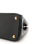 Saffiano Small Galleria Double Zip Tote Black