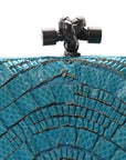 Ayers Intrecciato Karung Knot Clutch Blue