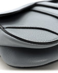 Grained Calfskin Mini Saddle Bag Sky Blue