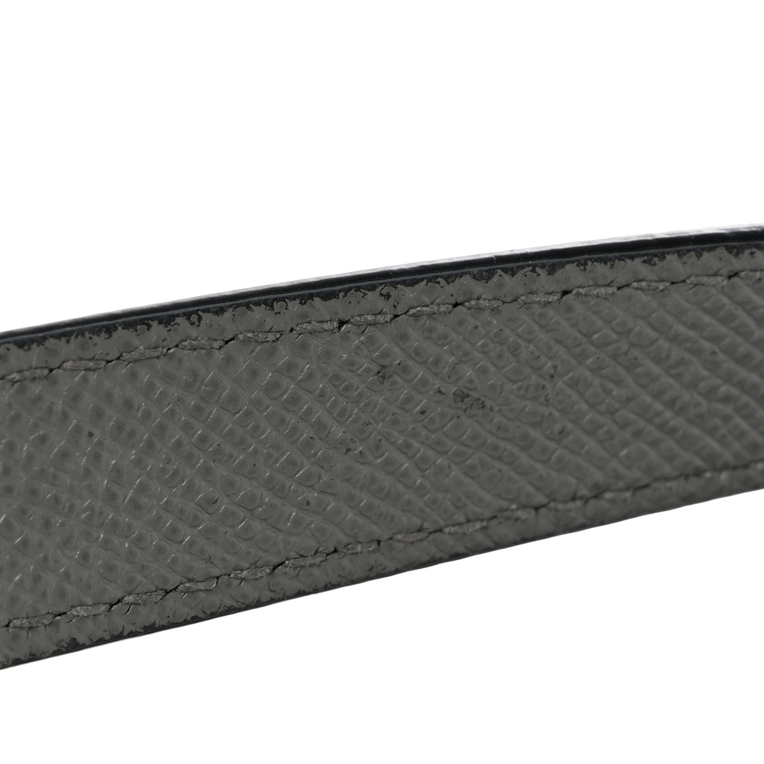 Grained Calfskin Saddle Bag Grey
