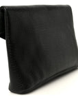 Grained Lambskin Cassandre Envelope Pouch Black