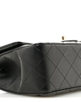 Lambskin Quilted Mini Rectangular Flap Black