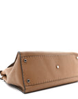Cuoio Romano Selleria Bi-Color Large Peekaboo Iconic Satchel  Mou Deserto