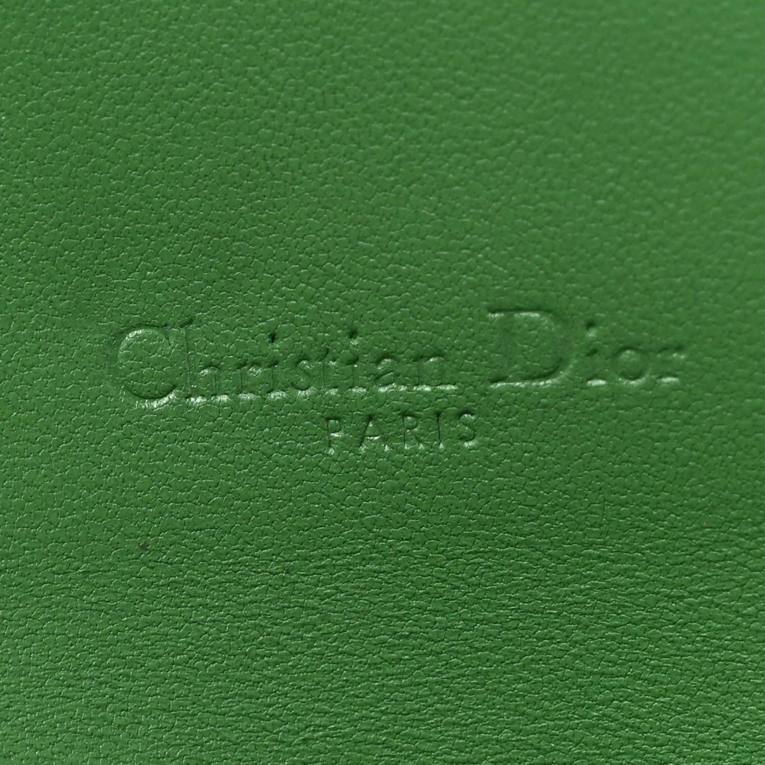 Goatskin Saddle Chain Wallet Pouch Bright Green
