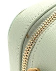 Caviar Quilted Small CC Filigree Vanity Case Mint