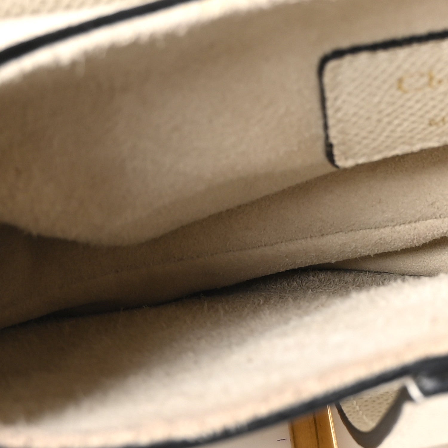 Grained Calfskin Mini Saddle Bag White