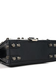 Arena Lambskin Medium Hourglass X Le Cagole Top Handle Bag Black