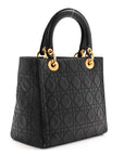 Lambskin Cannage Medium Lady D1OR Black