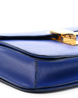 Box Calfskin Medium Classic Box Flap Bag Indigo