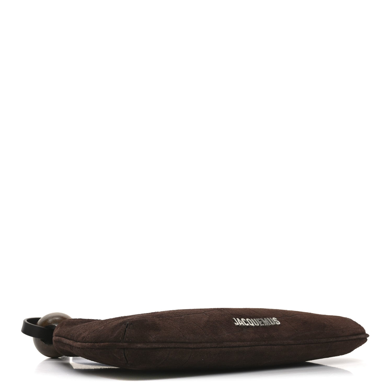 Suede Crocodile Embossed Le Bisou Dark Brown