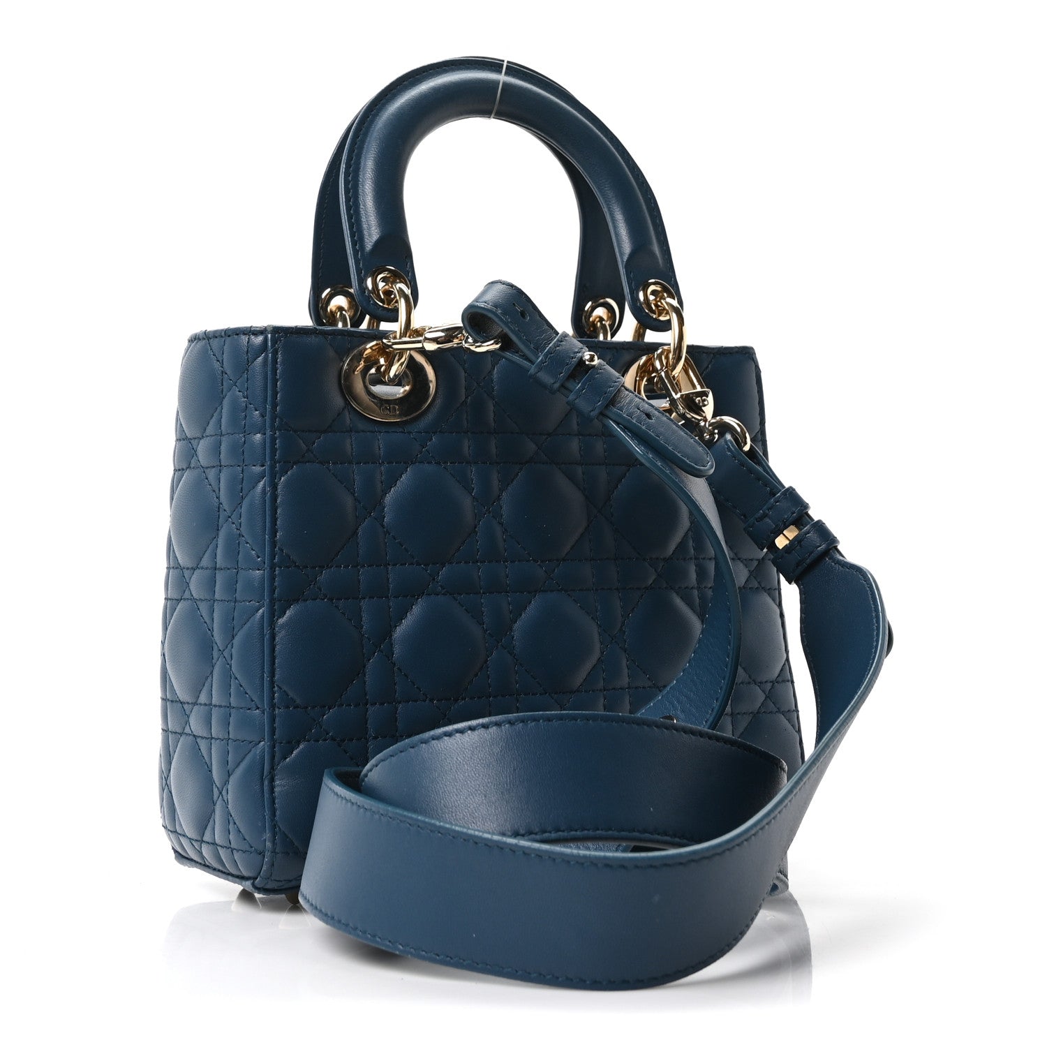 Lambskin Cannage Small My ABCD1OR Lady D1OR Deep Ocean