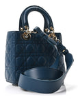 Lambskin Cannage Small My ABCD1OR Lady D1OR Deep Ocean