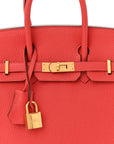 Togo Birkin 25 Rouge Pivoine