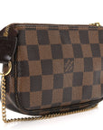 Damier Ebene Complice Trunks and Bags Mini Pochette Accessories Red
