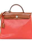Toile H Berline Vache Hunter Herbag Zip 31 PM Orange Mecano Fauve