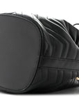 Calfskin Matelasse Sylvie Web GG Marmont Bucket Bag Black