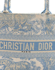 Canvas Embroidered Medium D1ORiviera Toile De Jouy Book Tote Light Blue
