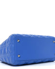 Lambskin Cannage Medium Lady D1OR Blue Persan