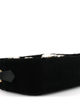 Velvet Matelasse Marquise Crystals Mini GG Marmont Chain Shoulder Bag Black