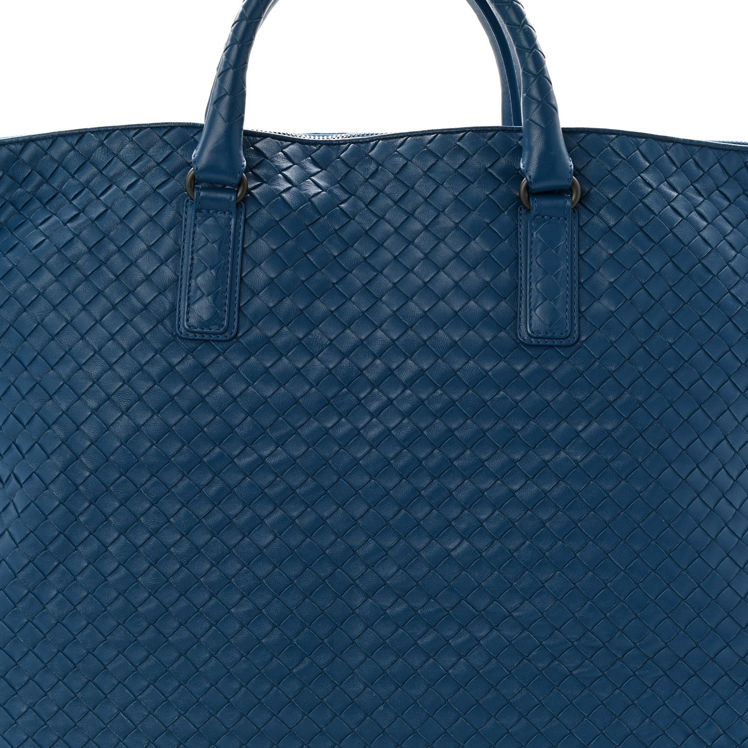 Nappa Intrecciato Medium Convertible Tote Atlantic