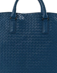 Nappa Intrecciato Medium Convertible Tote Atlantic