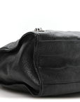 Chevre Silver Metallic Edge Hardware City Black