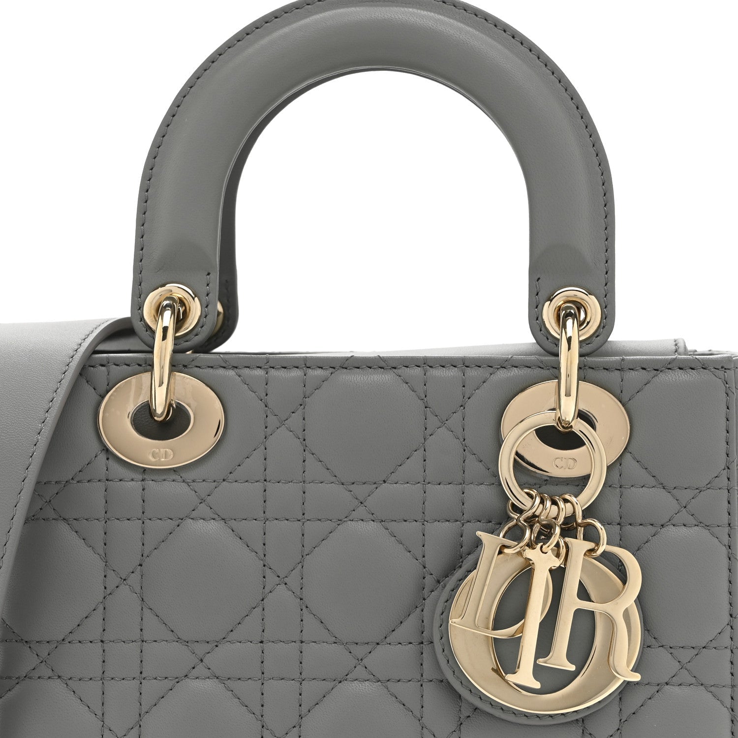 Lambskin Cannage Small My ABCD1OR Lady D1OR Grey