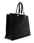Calfskin Archicannage Large Essential Tote Black