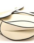 Grained Calfskin Saddle Bag White