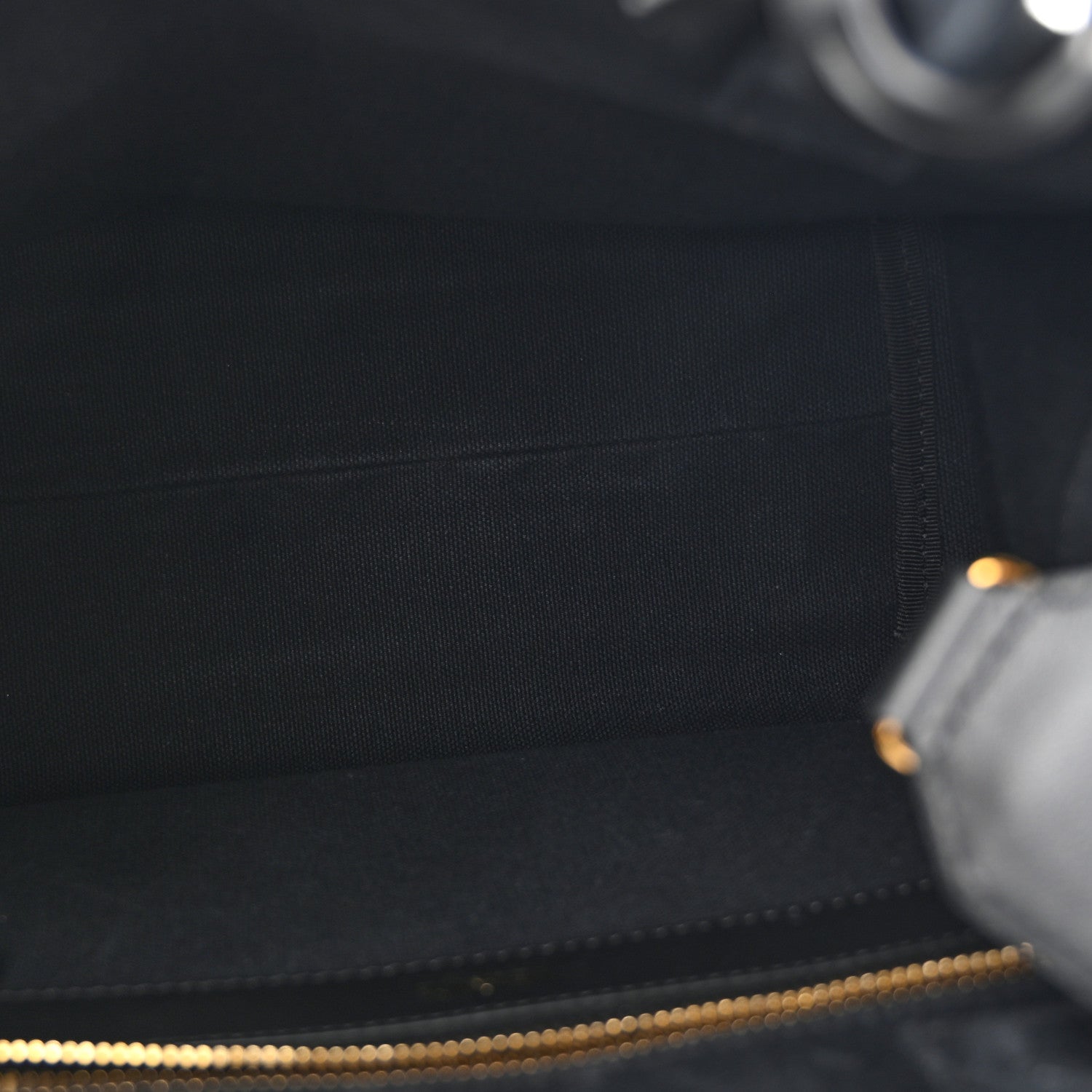 Canvas Studded Small Logo Tote Bag Black