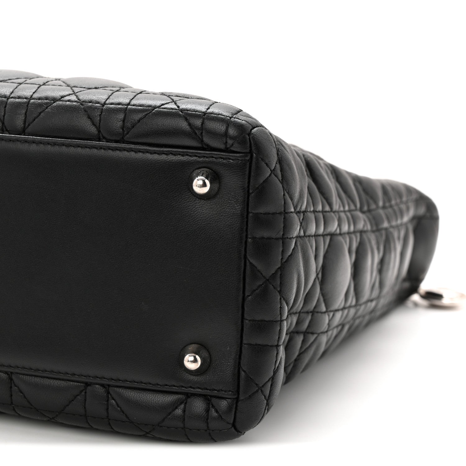 Lambskin Cannage Large Lady D1OR Black