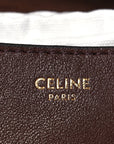 Shiny Lambskin Soft Triomphe Little Half Moon Bag Brick