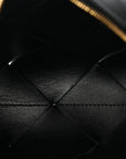 Lambskin Maxi Intrecciato Small Cassette Camera Bag Black