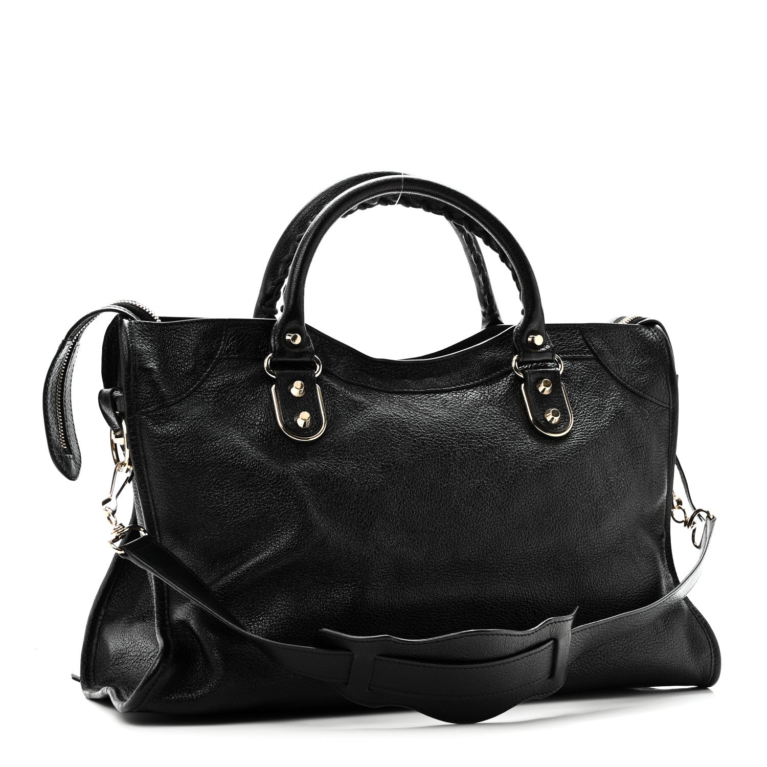 Chevre Gold Metallic Edge Hardware City Black