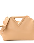 Calfskin Medium The Point Triangle Bag Almond